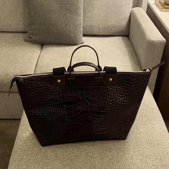 NWT Clare V Le Zip Sac Kalamata Croco - Picture 4 of 6